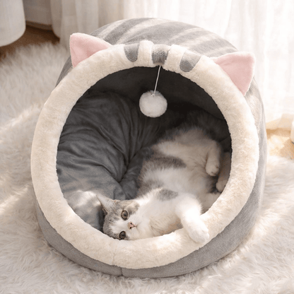 panier pour chat gris design cocon moelleux