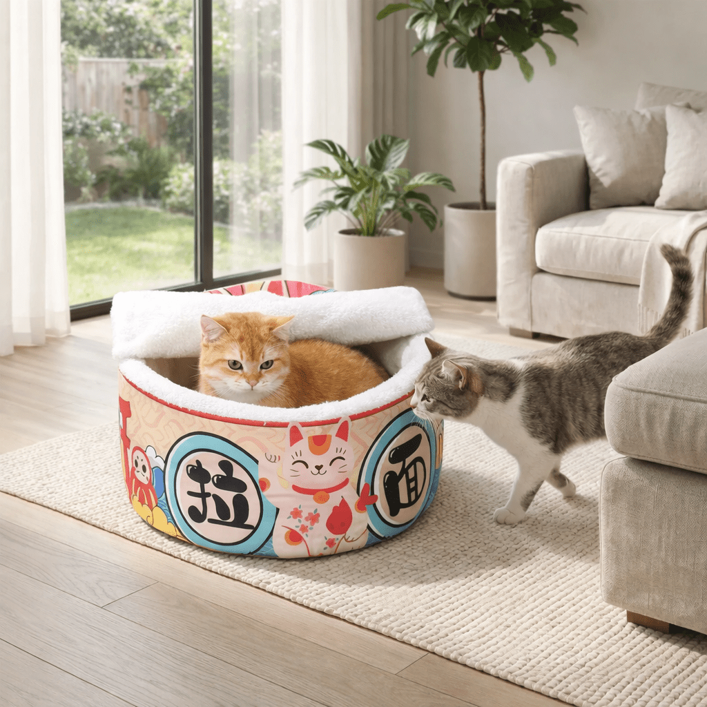 panier pour chat design ramen chat dans panier salon beige