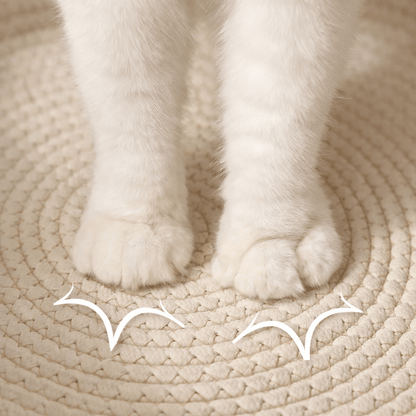 texture panier pour chat en rotin détail tressage