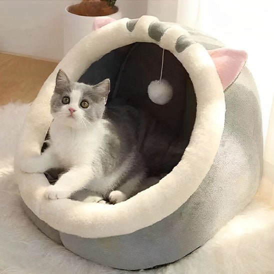 Panier pour chat desing chat gris La Cachette Royale