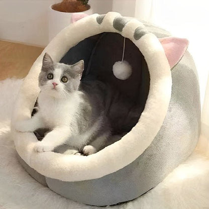 Panier pour chat desing chat gris La Cachette Royale