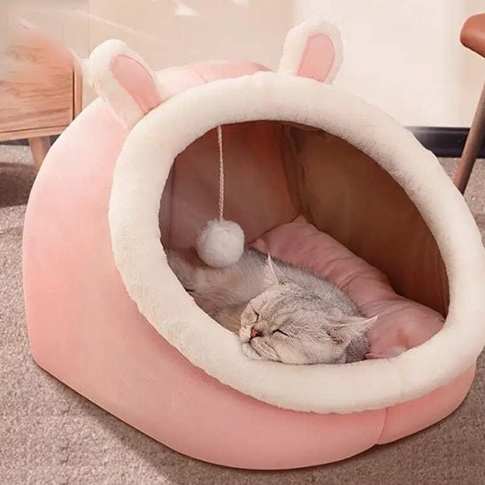 Panier pour chat lapin rose La Cachette Royale