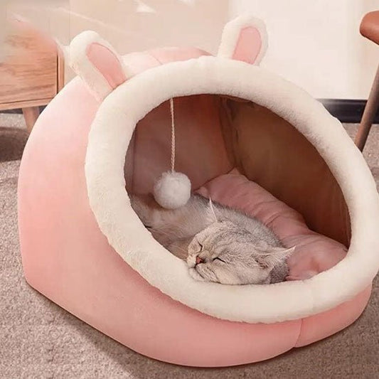Panier pour chat lapin rose La Cachette Royale