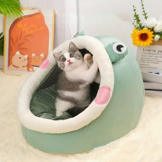 Panier pour chat grenouille verte La Cachette Royale