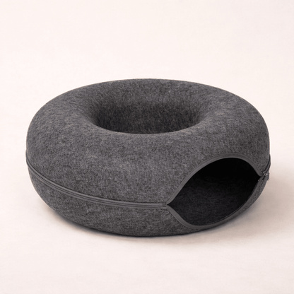 panier pour chat feutre gris foncé