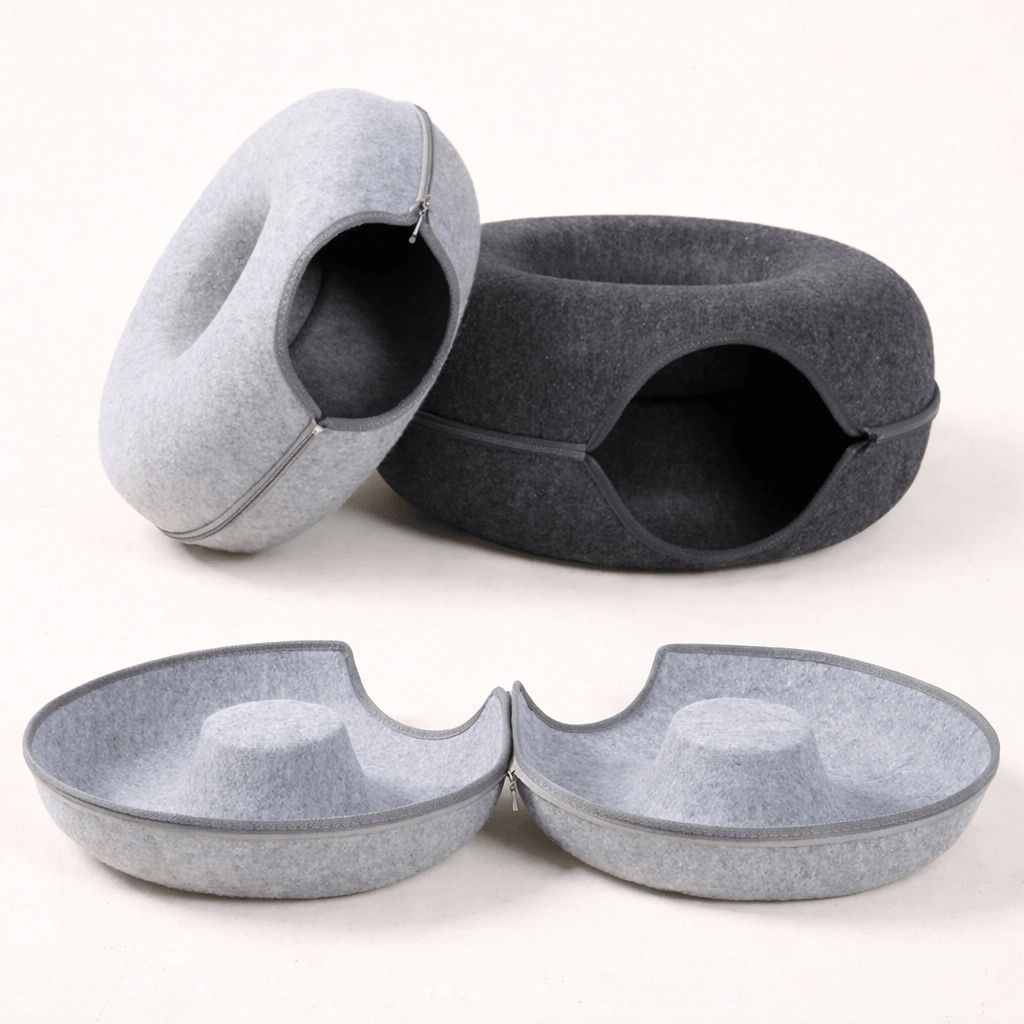 panier pour chat transformable 2 en 1 feutre