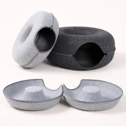panier pour chat transformable 2 en 1 feutre