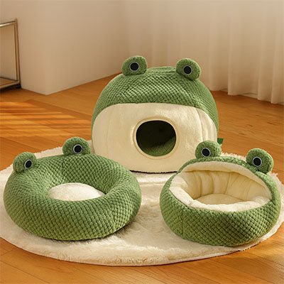 trois diffeérents modèles panier pour chat siesta frog