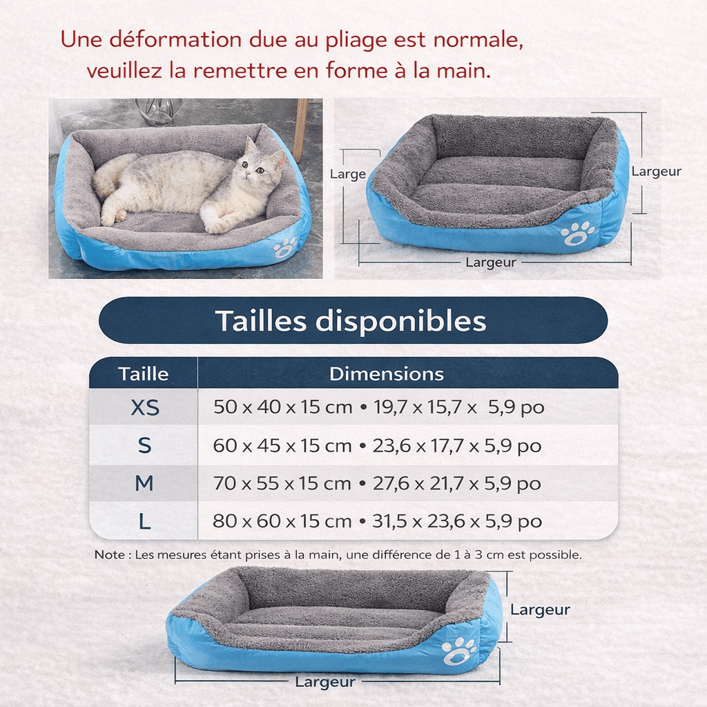 panier chat xxl disponible en plusieurs tailles et couleurs
