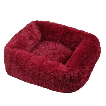 panier pour chat xxl peluche rouge bourgogne