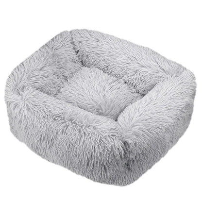 panier pour chat xxl peluche gris clair