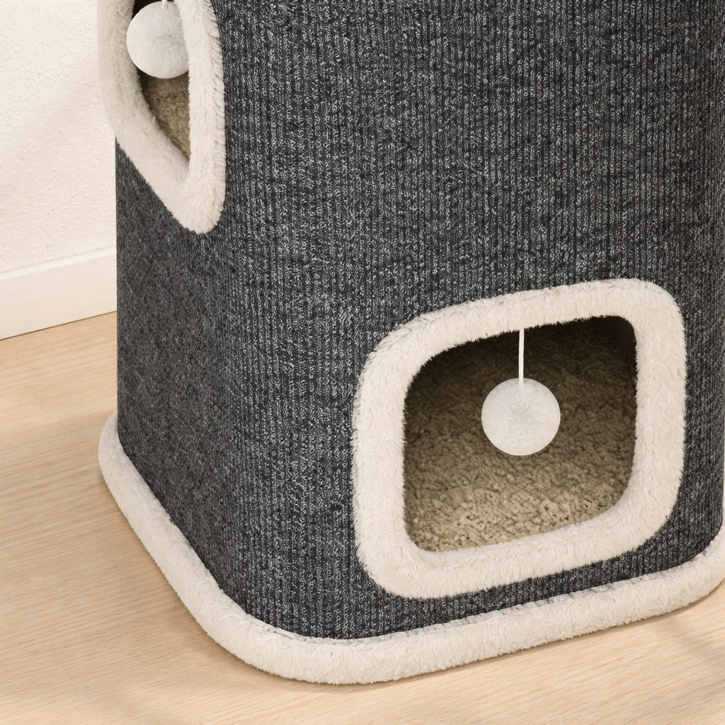 détail matière tissu doux petit arbre chat
