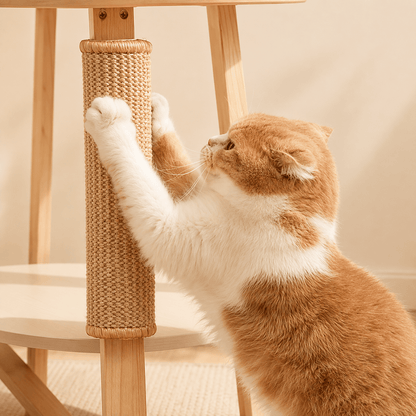 Protection canapé Chat - tapis en sisal utilisé comme surface de griffade verticale