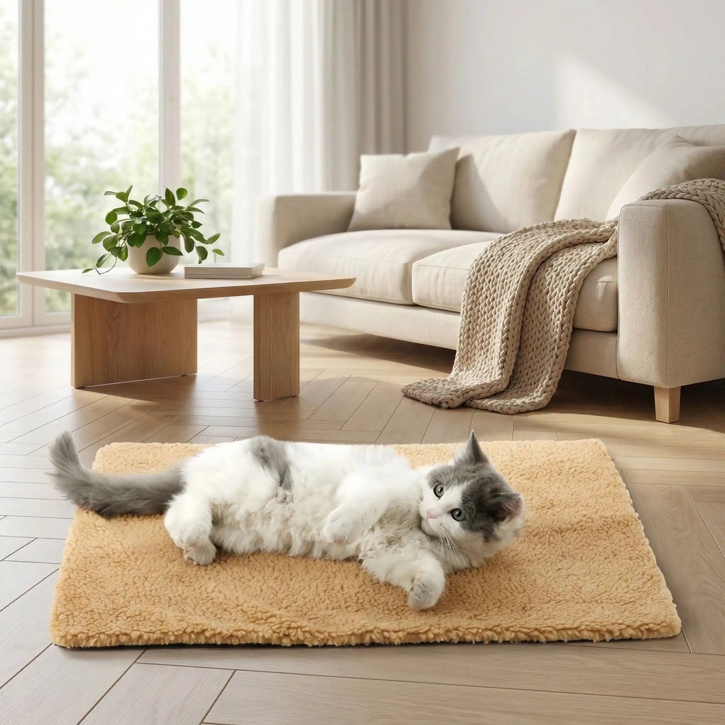 tapis chauffant pour chat confort douillet maison