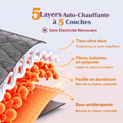 tapis chauffant chat technologie multicouches sans électricité