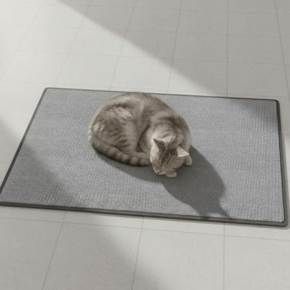 tapis griffoir chat gris moderne design épuré et antidérapant